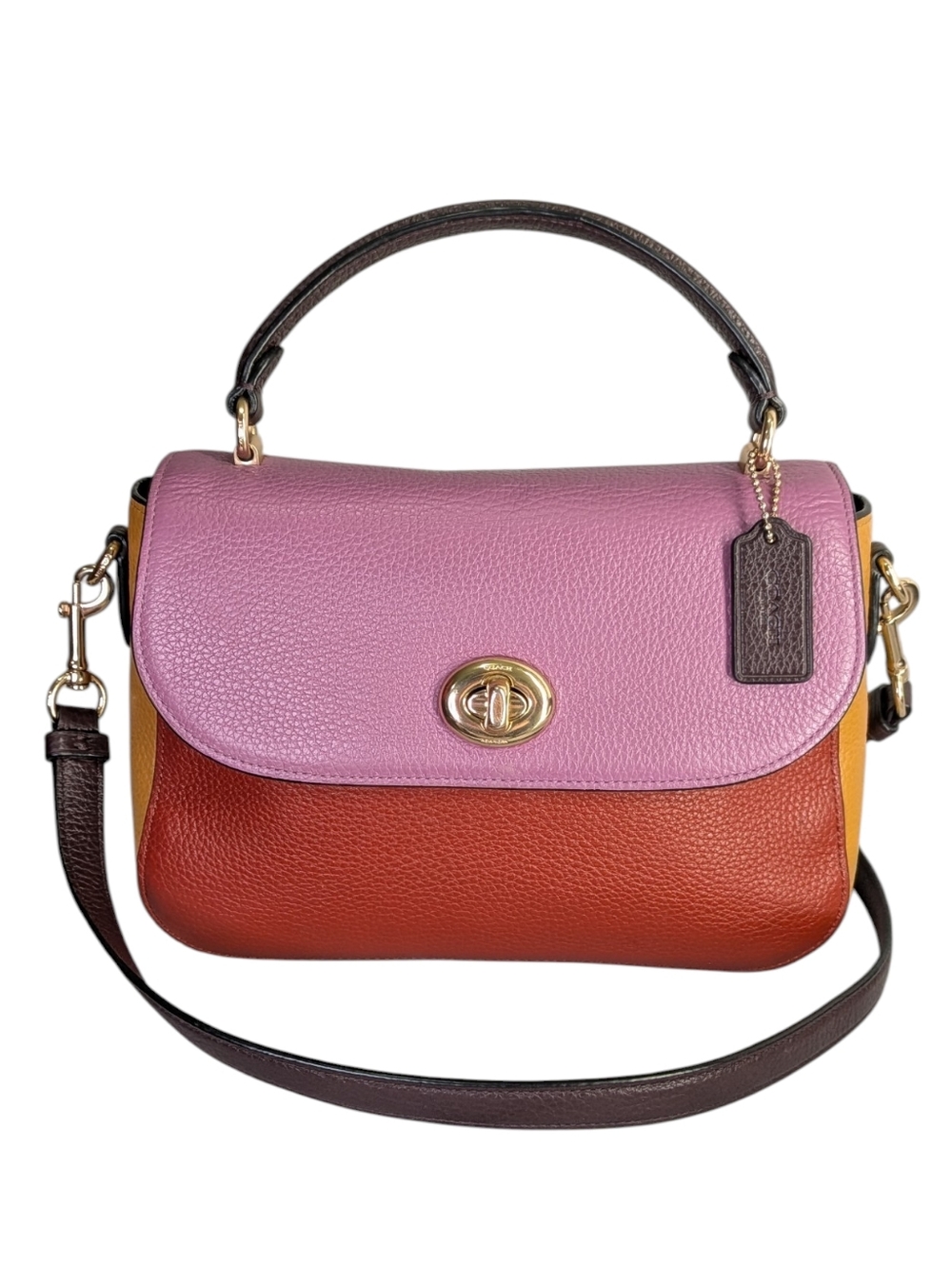RARE Coach Marlie Top Handle Satchel - Colorblock (Discontinued Style)